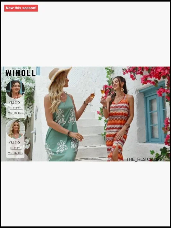 Halter Maxi Dress Ultra Soft Lightweight Stretch Fabric Boho Sundress - Picture 6 of 6